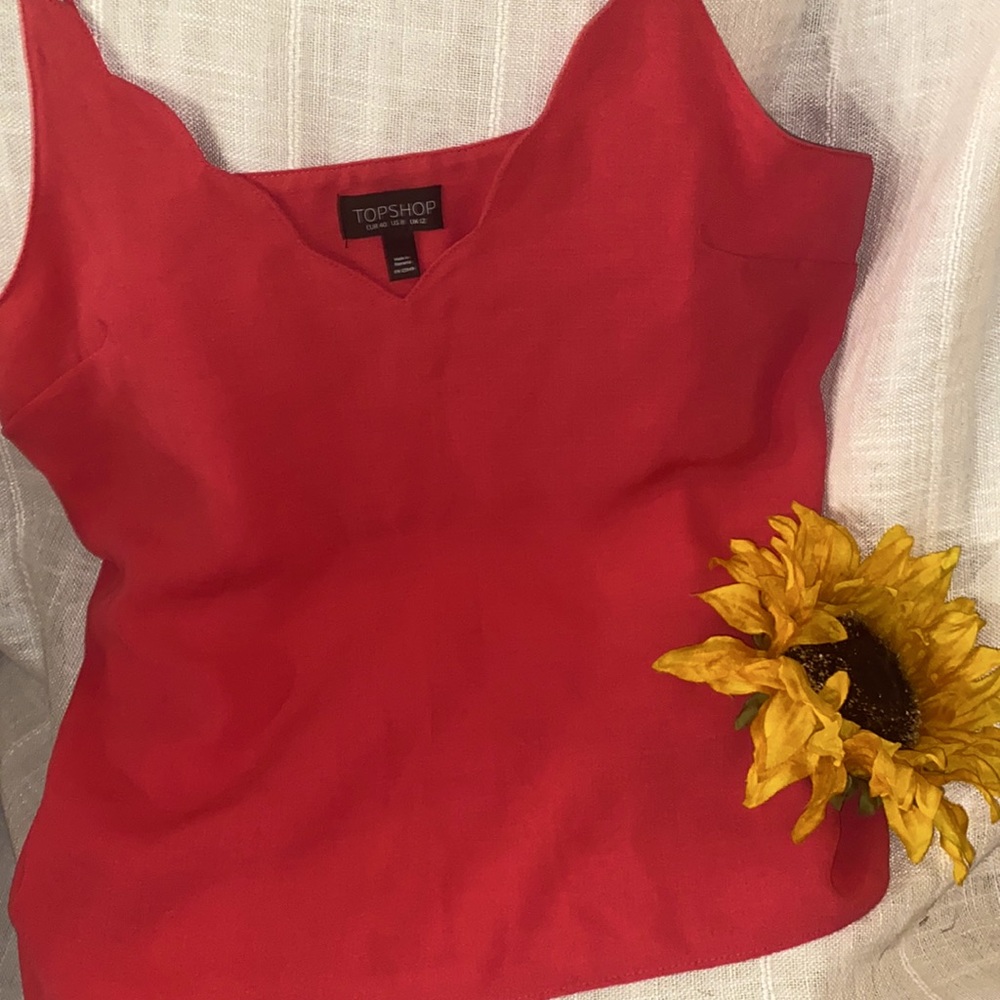 TOP SHOP CORAL US 8   GREAT TOP.  JUST TO BIG. 😩